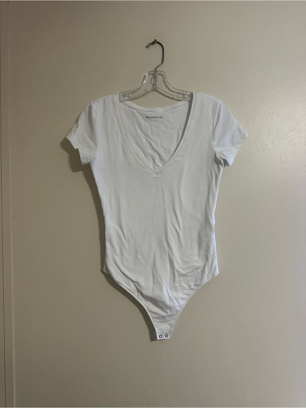 Abercrombie Double Line White Bodysuit